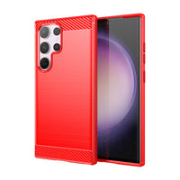 Red Brushed Metal Case (Galaxy S24 Ultra)