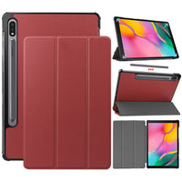 Black Leather Folio Case (Galaxy Tab S7+ / Tab S7 FE / Tab S8+ 12.4-inch)